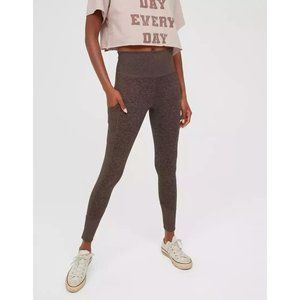 NWT OFFLINE By Aerie The Hugger Ribbed Pocket Legging Color Relic Size XS LONG